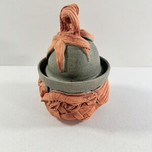 Leo & Karin Villaroman Pottery Sea Life Shrimp Star Fish Sea Shell Lidded Bowl
